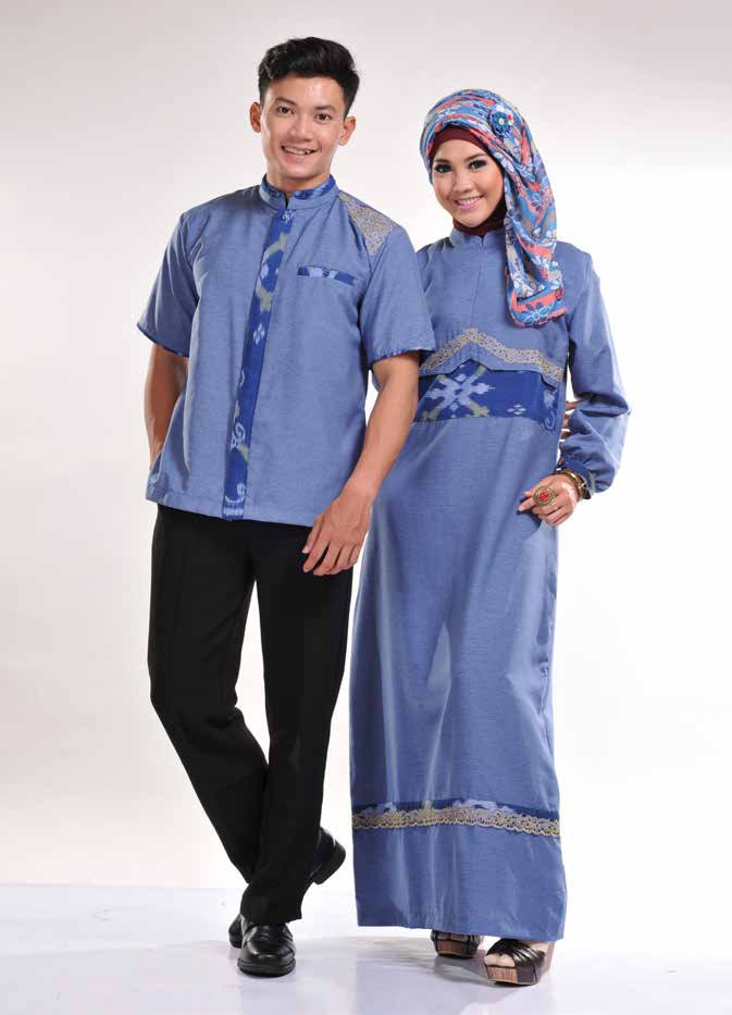 Baju Couple Muslim Denim